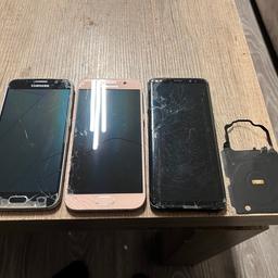 Die 3 Smartphones haben alle Displayschaden also defekt.
Ein Samsung Galaxy s6 blau
Ein Samsung Galaxy a5 pink
Ein Samsung Galaxy s8 schwarz