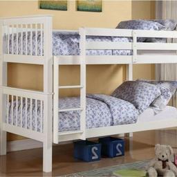 Single Wooden Bunk Bed:
Colors Available: White and Grey
Top: Width: 3ft (90 cm) Approx.
Bottom: Width: 3ft (90 cm) Approx.
Cash on delivery
Bed: £149
Mattress: £99
More information contact me just Whatsapp +447752286680