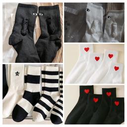 All brand new with tags
✨Black Magnetic Pair
✨White Magnetic Pair
✨ 2 Pairs of White Heart Print Socks
✨ 2 Pairs of Black Heart Print Socks
✨ 5 Pairs of Black and White Print Socks

Perfect for yourself or to give as gifts!