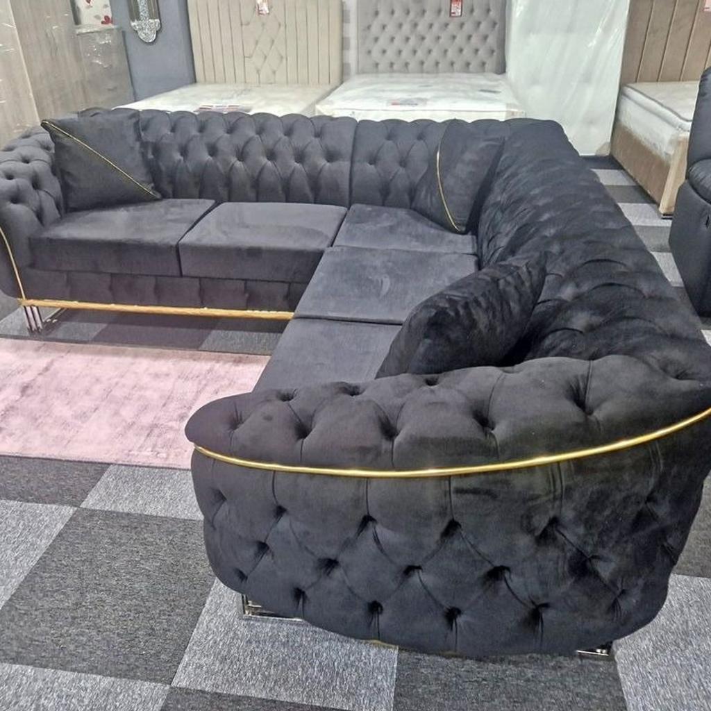 Madrid Sofa Sets✨

Customer 101% satisfaction is our first priority.

Brand New Turkish chesterfield design Sofa features thick seating with high-density foam wrapped up with fiber for extra comfort.
Its Best Quality back cushions are filled
with silicone fiber to enhance its comfort. Premium quality fabric material and a strong wooden frame to makes it durable and luxurious.

Corner :

Length: 230 cm by 230cm
Width: 85 cm
Height: 95 cm

3 Seater :

Length: 210 cm
Width: 85 cm
Height: 95 cm

2 Seater:

Length: 165 cm
Width: 85 cm
Height: 95 cm

Contact me on my business WhatsApp for more information
(07438091615).