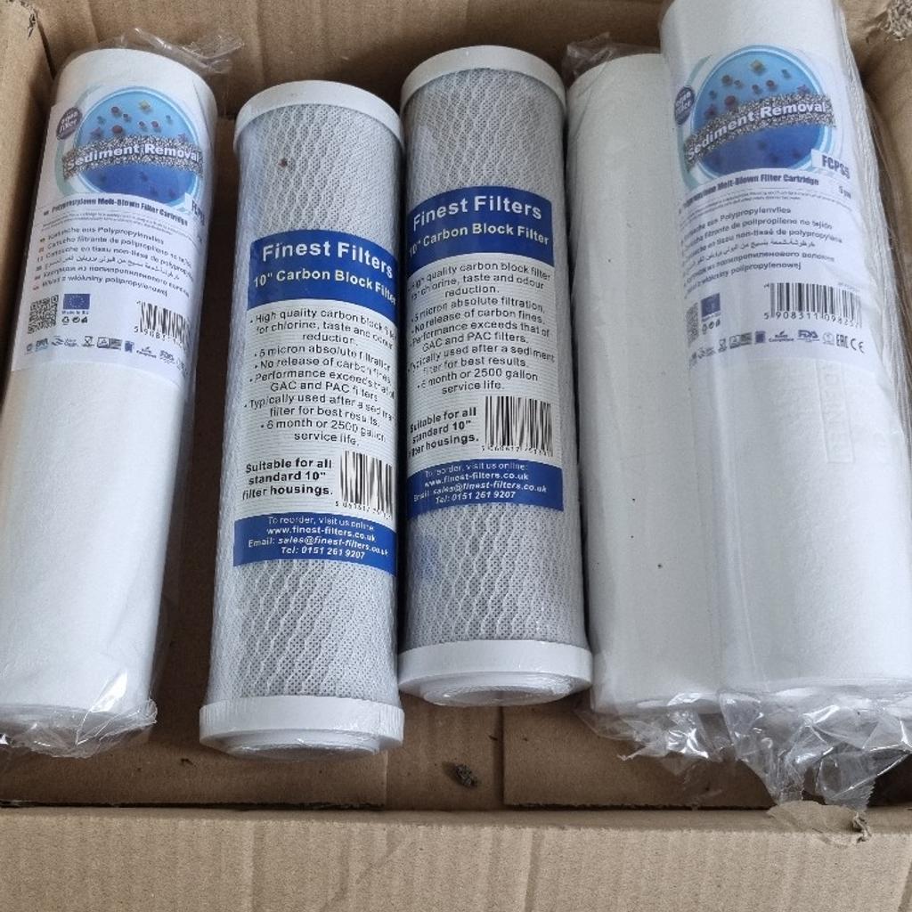 4 stage reverse osmosis water filter

Used for marine tank to make ro water.

Comes with 4 sediment filters and 2 carbon filters

Filters 50 litres in 3 hours to get 0 ppm for aquarium water.

Collection sale area manchester