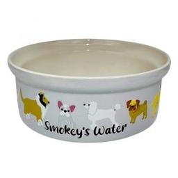 Dog Ceramic Bowl

Dog Ceramic Bowl
These pawsome pet bowls, available in cat or dog, can be customised with your furry friend’s name, adding an extra layer of charm. The cat bowl features a 3D face and the dog showcases an array of breeds encircling the entirety of the dish. Each is made from ceramic making them the perfect vessels for serving up water, wet food or crunchy kibble. Both come boxed. Cat size & capacity: H5 x Diam. 15.5cm. 400ml. Dog size & capacity: H6 x Diam. 16cm. 800ml. Personalised in black vinyl. Cat: personalise up to two lines of 15 characters on either side of the cat face. Dog: Personalise 1 line up to 20 characters.

Brand new