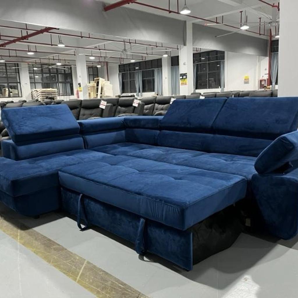 Anton corner sofa bed will be a great centerpiece of a modern living room . Due to it's size & a long chaise , it will accommodate all your family & friends .
Chrome , metal legs are the great addition to this stylish sofa.

🔎 Specifications :
• Available in right & left hand orientation
• Contemporary Design
• Sleeping Function
• Pull-out Mechanism
• Storage For Bedding
• Different Colour Available
• Three Adjustable Headrests
• Comes With Two Sections

Dimensions :
Sofa : Width 270cm
Depth 235cm
Height 92cm
Sofa Bed : Width 195cm × Depth 118cm
Contact me on my business whatsapp for more information
+447355332278
