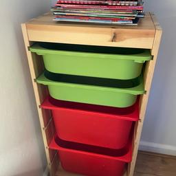 Good condition very sturdy 
2 small draws and 2 deep draws
Great for child’s bedroom 
Arts and crafts storage or just bits and bobs