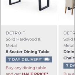 Polished oak wood dinning table 8 seater no chairs brand new in box unopened