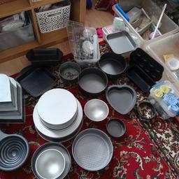 Selection of used baking tins and cutters plus other bits, no longer used