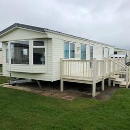 Stunning 8 berth static caravan sited at INGOLDMELLS. Comes with a full years site fees paid for the year. Fully central heating and double glazing. Fully furnished plus all white goods.. full decking and outside shed. Pitched roof.,wooden flooring. Ensuite master bedroom with walk in wardrobe.
Per free. Non smoker. Well loved. Spotlessly clean. Reason for sale  ill health £9500 07412345675