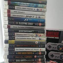 PS3 games
Titles start from £2 pick up or £5 deliver in the Birmingham Sandwell area
Stranglehold £2
GTA lV £5    Sold
Gran Turismo 5 £2
Street Fighter lV £4
Assassin Creed £2
Motor Storm Pacific Rift £4
Super Street Fighter £4
Fifa Street 3 £2
Need For Speed Shift £2
F1 2012 £2
Sleeping Dogs £2
Gran Turismo 5 Prologue £1
GTA V £5         Sold
Uncharted 3 Drakes Deception £2
Pro Evolution Soccer 2012 £2
Need For Speed The Run £3
Tom Clancy's Splinter Cell Trilogy £18
Duke Nukem Forever   £2
Mortal Kombat   £10
Call Of Duty Black Ops   £2
Modern Warefare   £2
Prototype   £2
XMen Wolverine Origins  Uncaged Edition   £25
Red Dead Redemption   £5      Sold
Call Of Juarez    £2
F1 2010    £1
F1 2011    £2
Resident Evil 5    £3
Beyond: Two Souls   £2
Pro Evolution Soccer 2010    £1
The Simpsons Game    £15
Terminator Salvation   £5
The Adventurea Of Tin Tin - The Secret Of The Unicorn   £3
Heavy Rain   £3
Hitman Absolution   £2
Uncharted:  Among Thieves   £2
Soul Calibur lV   £2
Grid   £1