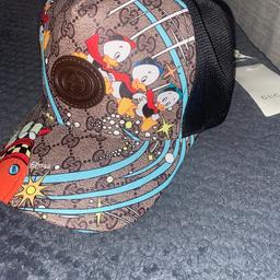 Authentic limited edition Gucci cap. Bought son for birthday but doesn’t like it as it brings too much attention as he has autism and feels people watch him. Only worn 3-4 times