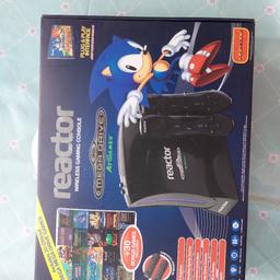 Sega reactor wireless games console with instruction booklet and original packaging.
Includes 20 original Sega mega drive games and 30 additional bonus games.
Easy to plug in and play.
In very good used condition
From smoke free home
Free collection