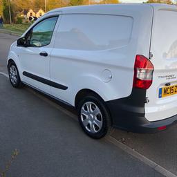 Ford Transit Courier 2015. Diesel. White, manual 62000 miles. 1 previous owner. MOT, spare keys. Service history. Very clean,runs really well. Excellent tyres (fronts nearly new). Electric windows,DAB radio,USB, bluetooth, bulkhead. Daytime running lights. 
£6600 NO VAT to pay