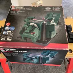 Parkside tool sharpening station complete in box .pick up only.any questions please feel free to ask,call or text dave on 07979297250