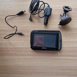 Garmin sat nav in fully working order with charger, in car charger, window sucker & cover. Collection from St Helens WA10 or postage can be arranged for extra