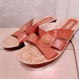 ladies tan mule sandals size 40 worn once collection willenhall west midlands