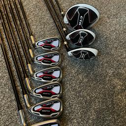 Fazer CTR25 set of golf clubs. Ideal set to get started. Used a few of the clubs at the range. Some have never hit a ball. No marks, damage. RH graphite shaft. Not had them long £300 new from American golf