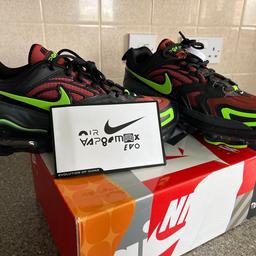 Brand new unworn authenticated Nike Air Vapormax Evo Redstone/Electric Green/Black, UK size 11, very rare & sought after trainers,  Nike Air Vapormax Evo come up slightly bigger in foot size, looking for £220 ovno, no time wasters please.