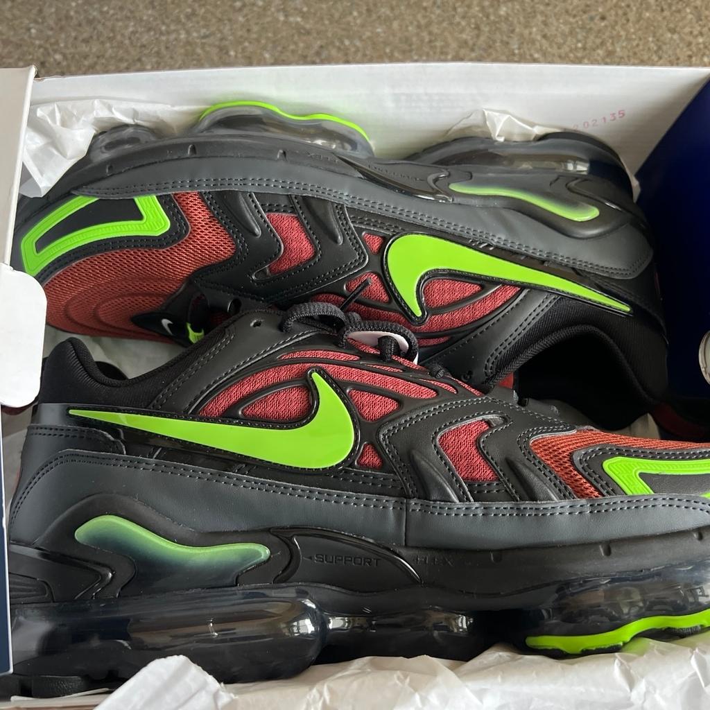 Brand new unworn authenticated Nike Air Vapormax Evo Redstone/Electric Green/Black, UK size 11, very rare & sought after trainers, Nike Air Vapormax Evo come up slightly bigger in foot size, looking for £220 ovno, no time wasters please.