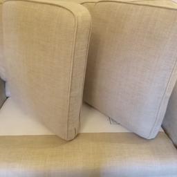 2 x LAURA ASHLEY Sofa’s
in Good Condition 

1 x 3 seater:
Length is 69 inches 
Depth is 36 inches (at widest point) 
Height is 28 inches
 
1 x 2 seater:
Length is 57 inches 
Depth is 36 inches (at widest point)
Height is 28 inches 
 
**Footstool** included 
Beige Check from Dunelm
Length is 20.5 inches 
Depth is 16 inches 
Height is 14 inches 

 Buyer to collect ASAP