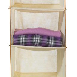 Brand new

A great way to help keep your wardrobe organised, this six shelf hanging storage unit hangs from wardrobe rails to provide you with essential compartments to store your clothes.

Made from fabric.
Size H120, W30, D30cm.
6 shelves.
Wipe clean.
Supplied assembled.

Collection From B20 Perry Barr Area only.