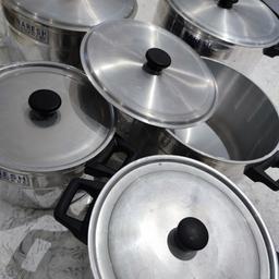 5 brand new unused cooking pots. Various sizes. No longer required. Happy to sell individually for £10 each or full set for £50.