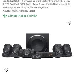 Good condition, with a few signs of wear and tear, but fully functioning. RRP £349.99

This is an absolute beast of a cinema sytem, 1000 watts of powerful bass. 4.7 rewiewed on Amazon.
Wired speakers, with subwoofer and central contol panel. Includes remote controll and additional bluetooth adaptor purchased separately for £29.99.

**Quick Sale As Moving Home**

Happy to set up for demonstration, original box available if required.

Pictures to follow