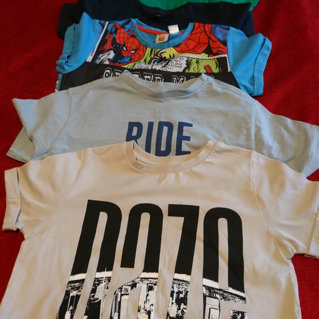 clothing bundle

3 X next t-shirts
1 X marvel Spiderman t-shirt
1x next shorts
1 x Primark shorts