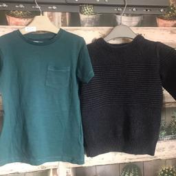 THIS IS FOR A NICE SET OF ITEMS

1 X NAVY JUMPER FROM NEXT - OLY WORN A COUPLE OF TIMES - SO IN GREAT CONDITION

1 X NEXT T-SHIRT DARK GREEN WASHED BUT NEVER WORN



PLEASE SEE PHOTO
