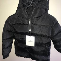 Boys Black Moncler Jacket, Never Used/Worn. Still Has The Original Tagging.