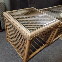 Square wicker and glass coffee table... 20 inches square.

This coffee table is in good all-round used condition. The glass top can be easily lifted off and is not securely fitted.

The longer matching table is NOW SOLD...

Our second hand furniture mill shop is LOW COST MOVES, at St Paul's trading estate, Copley Mill, off Huddersfield Road, Stalybridge SK15 3DN...Delivery available for an extra charge.

There are some large metal gates next to St Paul's church... Go through them, bear immediate left and we are at the bottom of the slope, up from the red steps... 

If you are interested in this or any other item, please contact me on 07734 330574, or on the shop 0161 879 9365...Many thanks, Helen.

We are normally OPEN Monday to Friday from 10 am - 5 pm and Saturday 10 am -  3.30 pm.. CLOSED Sundays. CLOSED Bank Holiday long weekends...