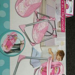 Brand new never been opened still in box Lissi 4 in 1 high chair no doll included