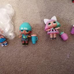 4 lol dolls all with clothes, shoes, drinks cups. Good condition  (selling loads of lol stuff) smoke! Pet free home