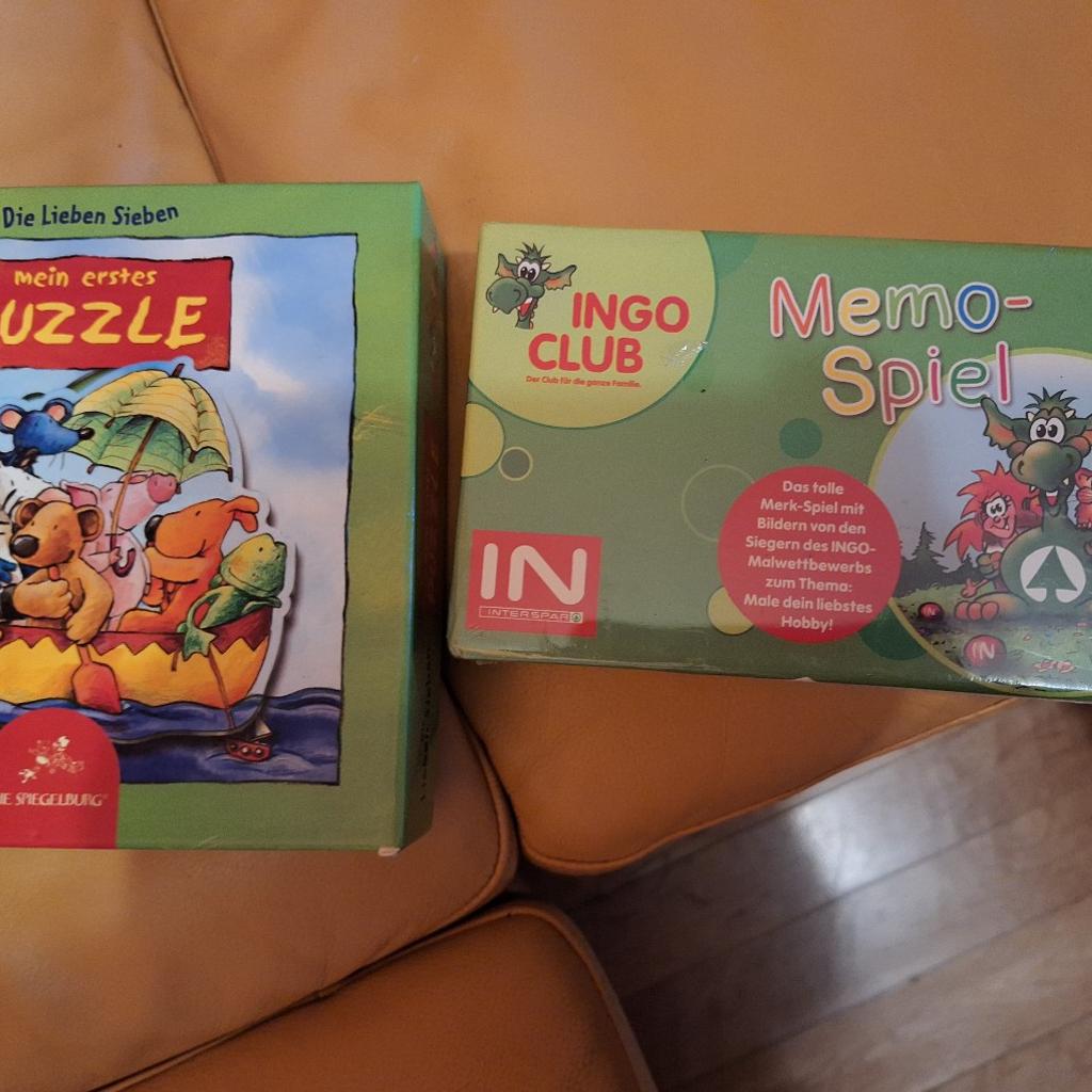 Verkaufe Puzzle u.Memory beide neu,2 Puzzles gebr.,1 Magnetspiel,zus.€5