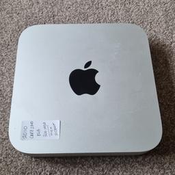 intel core 2 duo. os high sierra. 
8gb ram. 320gb hdd.
Wi-Fi. hdmi.
comes with power cable.
has been reset and ready for new user.
collect from Dewsbury