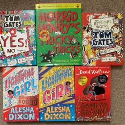 6 children’s books. David Walliams, Tom Gates Etc. All in great condition. Only £2.
