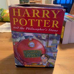 Harry Potter and the philosopher’s stone book set 
Cover is slightly torn but all the books are in great condition