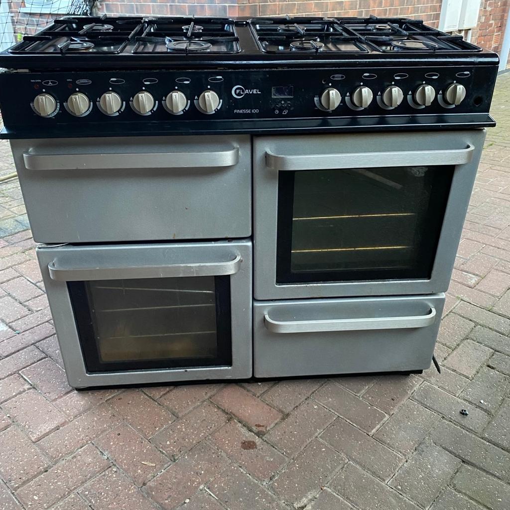 Good condition
100cm wide, 60cm length
Fully working except for the ignition which is cheap to buy
Built in oven, grill and storage unit
8 gas burners
Price can be negotiated