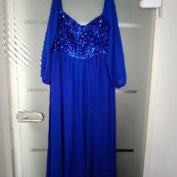 Sehr schönes Abendkleid neu gr 40 42 in blau um 60 Euro fixpreis