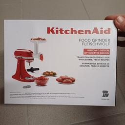 Fleischwolf für KitchenAid Maschine
Nie verwendet. Noch Orginal verpackt.
Versand nur bei Kosten Übernahme
