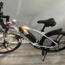 SAMEBIKE 350W SM26 ELECTRIC BIKE

New the bike it does not work need a new battery the value of the bike is around £850
The battery cost around £180
Only pick up sw2 4pz

Standard (21S, Magnesium Alloy rim, 48V10AH, 350W, LCD)
Frame: 26" Aluminum alloy mountain frame
Front Fork: Suspension fork
Battery: 48V10AH lithium-ion battery
Motor: 350W high speed brushless motor
Derailleur: SHIMANO 21Speed
Meter: LCD Middle meter with USB
Driving Model: Electrical & PAS
Brake: Mechanical disc brake
Seat tube: Aluminum alloy seat tube
Tires: 26"*1.95" CHAOYANG tires
Rim: Magnesium Alloy rim
Mudplate: Short PVC Mudplate
Others: Vehicle waterproof cable + detachable connector