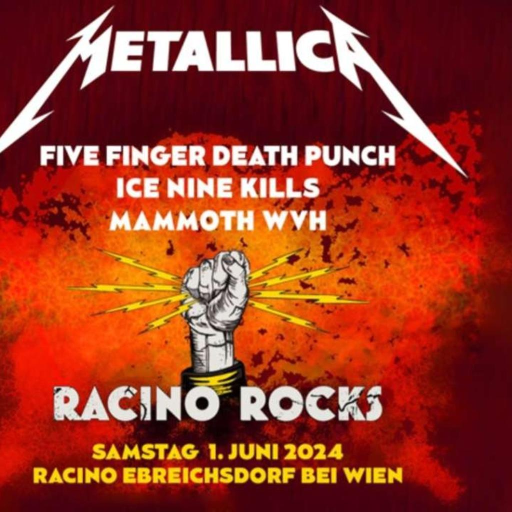 Metallica - Racino Rocks 2024 Ticket in 6363 Westendorf für € 145,00 ...