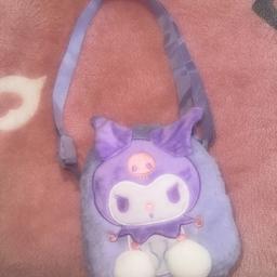 Brand new Kuromi handbag for children and adults who love hello kitty and friends. Lovely and soft would make a good gift.