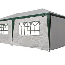 Brand new
Torn box only

This large waterproof garden gazebo is ideal for parties and outdoor gatherings, with full length side panels to prevent draughts and a high peaked roof. Providing shade and protection, it features a sturdy, solid steel frame and light colour scheme for a well-lit interior.
Ideal for receptions, this spacious gazebo can easily fit an assortment of tables and chairs, portable stages or comfy lawn furniture. Waterproof, do not erect in windy conditions.

* Made from polypropylene
* Frame made from steel
* Polypropylene coating
* Size H250, W300, D600cm
* Weight 16kg
* Can be fixed to grass and decking
* Includes guy ropes, pegs, side panels, plastic connectors
* Weather resistant
* Not to be used in high winds
* 6 side panels included
* Self-assembly - 2 people required
* Packed flat
* Package size H22, W30, D117cm
* weight 17kg

Collection from B20 Perry Barr Area only
