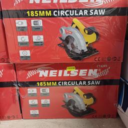 New neilsen 185MM electric circular saw 1200W. £45.00 no offers.

We are open every Friday, Saturday & Sunday 10am till 4pm, loads of bargains to be had, hope to see you there, full address is

146-156 Weston Lane.
Tyseley
Birmingham
West Midlands
B113RX, Next to Weston Tyres look for yellow signs.