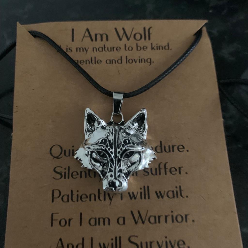Unisex wolf necklace