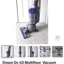 This Dyson Dc 40 milyifloor erp vacuum cleaner.

With this being the erp  model it's the latest in the Dyson range.

Has been fully refurbished.

Comes with both tools:the multi tool-its two tools in one it's a brush that converts to a crevice tool.

Plus the stair tool.

With a 30 day peace of mind warranty.

Has passed a visual inspection for electrical safety.

Plus we guarantee our vacuums are spotlessly clean,I'm so confident in this that if you don't think they are just send them back to use for a full refund- we'll even pay the delivery cost.

As this is a previously owned vacuum cleaner please expect signs of use.

We've been professional refurbishing Dyson vacuum cleaners for a number of years now,and have extensive knowledge and also offer repair and servicing on all models. 

Reused and reloved,refurbishing rather than landfill.