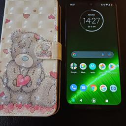 MOTOROLA G7 PLUS IN EXCELLENT CONDITION PERFECT WORKING ORDER BATTERY LIFE IS FANTASTIC UNLOCKED TO ALL NETWORKS ITS PHONE & CASE CAN BE SEEN FULLY WORKING THANKYOU.