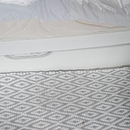 absolutely amazing comfort 
mattress has a cover that can be washed..silent night brand

only selling the under bed pull out and mattress as we don't use