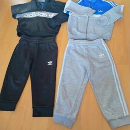 2 adidas tracksuits size 18 / 24 months