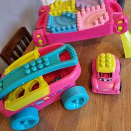 table, blocks, pull along trolly and truck  
bargain
collection DY1