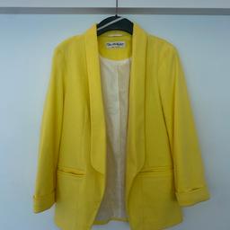Yellow Miss Selfridge jacket. Work only a couple of times and no longer needed